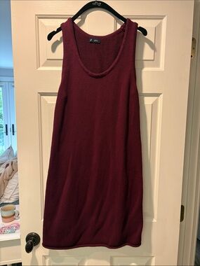 GAP Sleeveless Midi Knit Dress in Wine